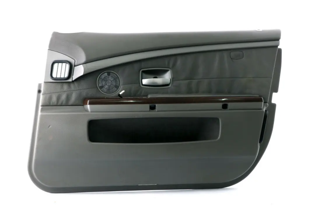 BMW 7 Series E65 E66 2 Front Right O/S Door Card Grey Leather Lining Trim Panel - SKU 7038494-2 - Part number 7038494