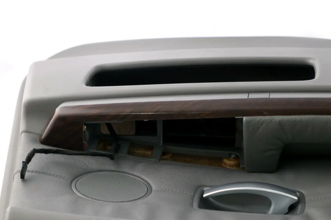 BMW E65 Panneau Garniture De Porte Arrière Gauche Doublure En Cuir Gris - SKU 7038709-2 - Numéro de pièce 7038709