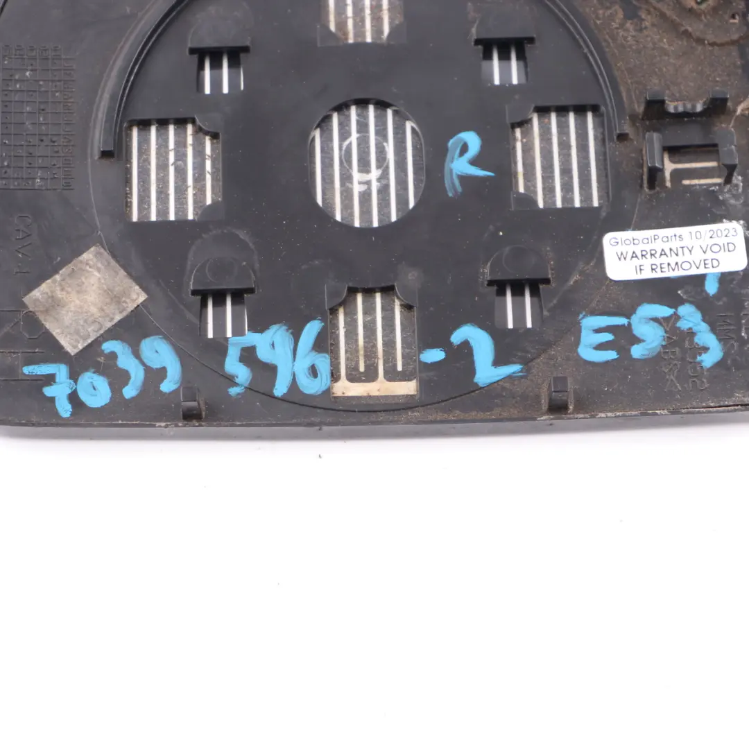 Wing Mirror Glass Right O/S Auto Dip Heated Wide Angle to BMW X5 E53 with Part number 7039596 BMW X5 E53 Wing Mirror Glass Right O/S Auto Dip Heated Wide Angle - SKU 7039596-2 - Part number 7039596