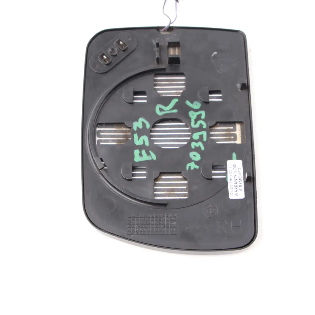 Right O/S Wing Mirror Glass Auto Dip Heated Wide Angle Tinted to BMW X5 E53 with Part number 7039596 BMW X5 E53 Right O/S Wing Mirror Glass Auto Dip Heated Wide Angle Tinted - SKU 7039596 - Part number 7039596