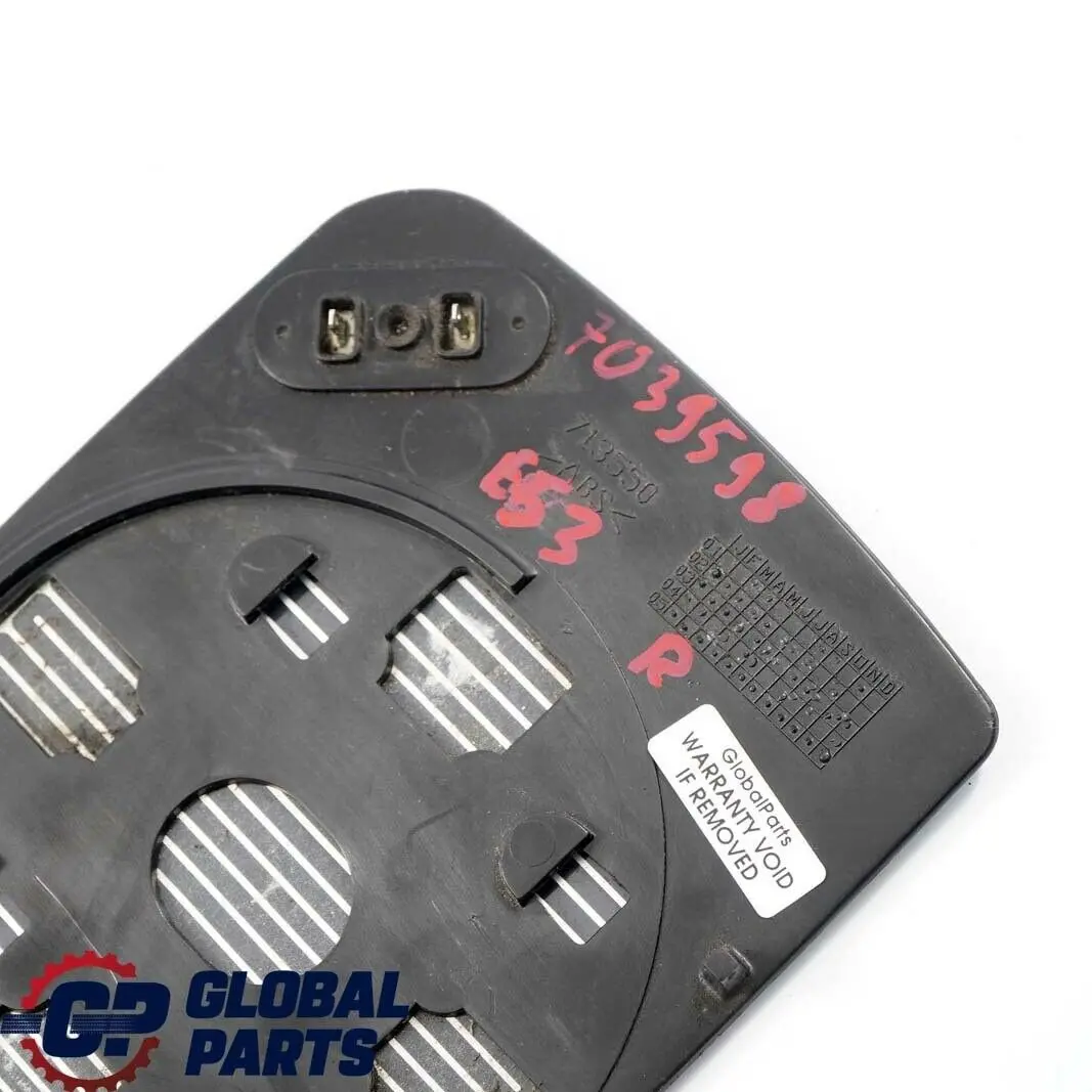 Vetro Specchietto Riscaldato Grandangolo Destra per BMW X5 E53 con numero di parte 7039598 BMW X5 E53 Vetro Specchietto Riscaldato Grandangolo Destra - SKU 7039598 - Numero di parte 7039598
