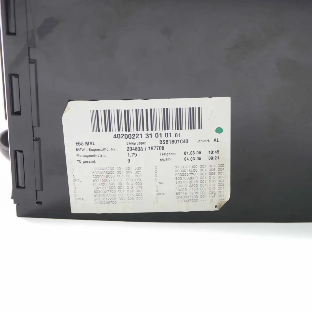 Consola Central Bandeja Compartimento Apoyabrazos Soporte para BMW E65 E66 con número de pieza 7042555 BMW E65 E66 Consola Central Bandeja Compartimento Apoyabrazos Soporte - SKU 7042555-1 - Número de pieza 7042555