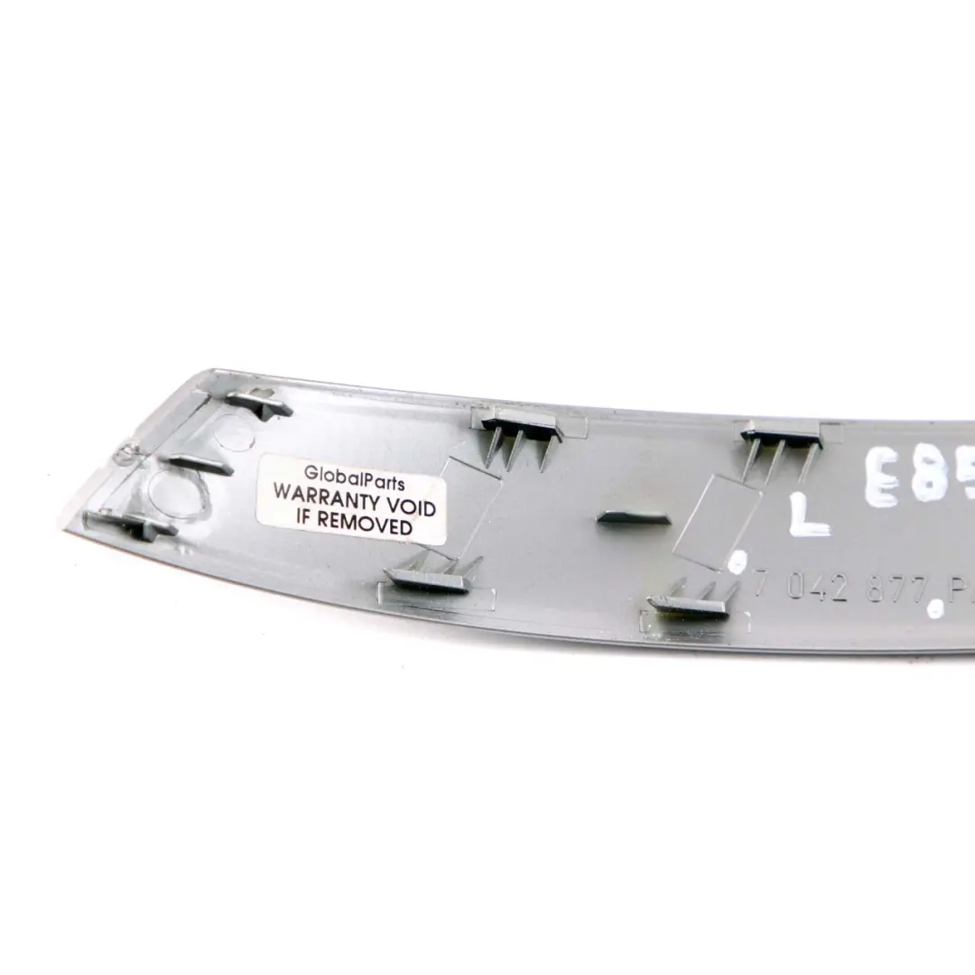 Trim Clasp Door Handle Left Silver to BMW Z4 E85 E86 Cover with Part number 7042877 BMW Z4 E85 E86 Cover Trim Clasp Door Handle Left Silver - SKU 7042877 - Part number 7042877
