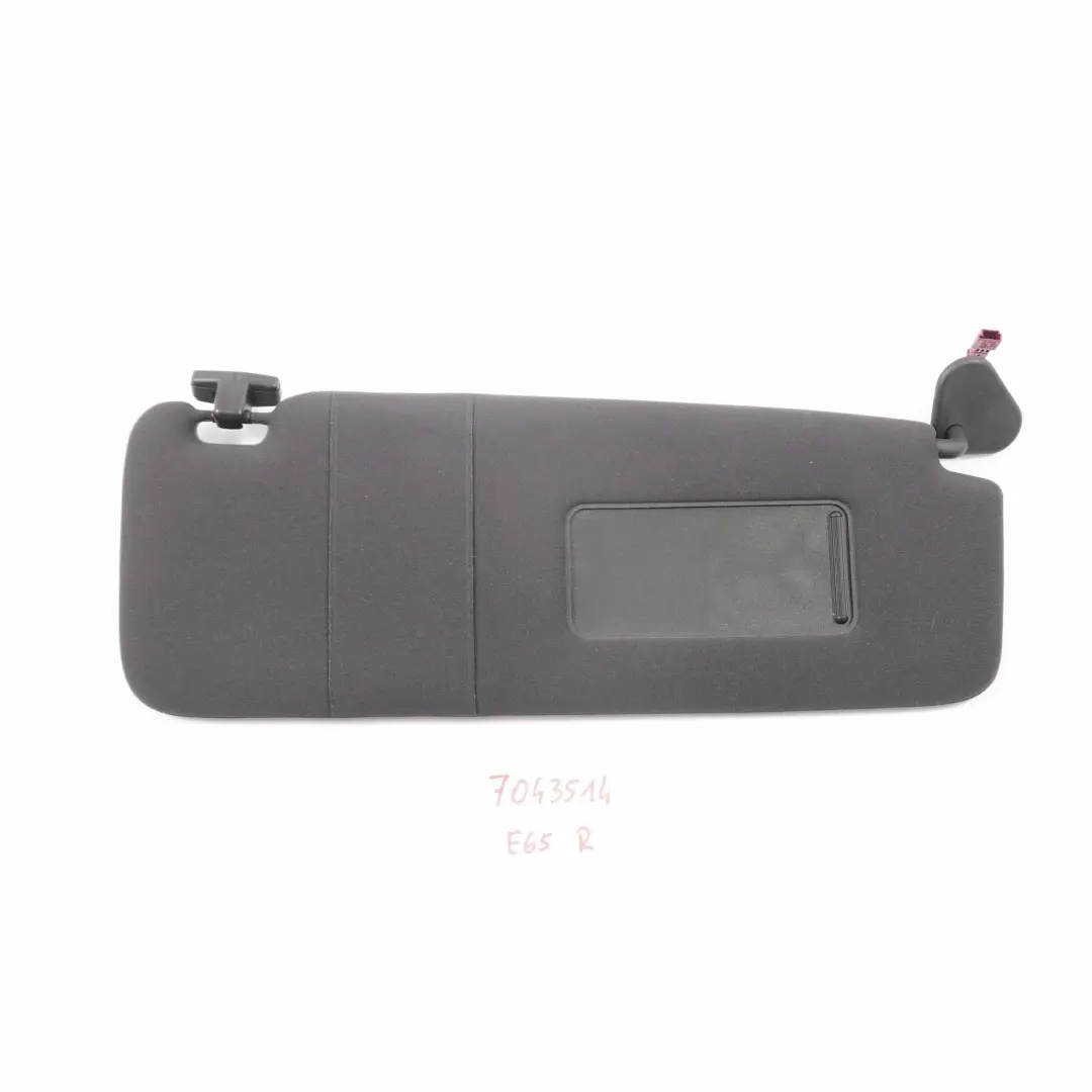  Sun Visor BMW E65 E66 Right O/S Lamp Illuminated Mirror Anthrazit - SKU 7043514 - Part number 7043514