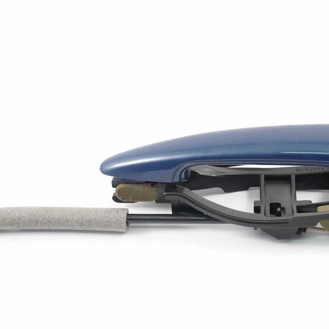 Door Handle Outside Rear Left N/S Topasblau Topaz Blue 364 to BMW E46 Saloon with Part number 7044841 BMW E46 Saloon Door Handle Outside Rear Left N/S Topasblau Topaz Blue 364 - SKU 7044841-TPB - Part number 7044841