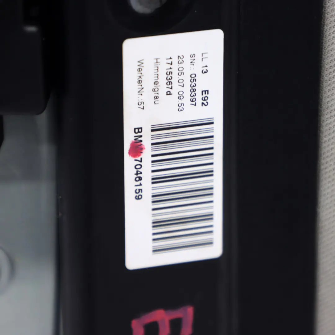 Szyberdach Dach Przesuwny Komplet Szara Roleta do BMW E92 o numerze 7046159 BMW E92 Szyberdach Dach Przesuwny Komplet Szara Roleta - SKU 7046159 - Numer Części 7046159