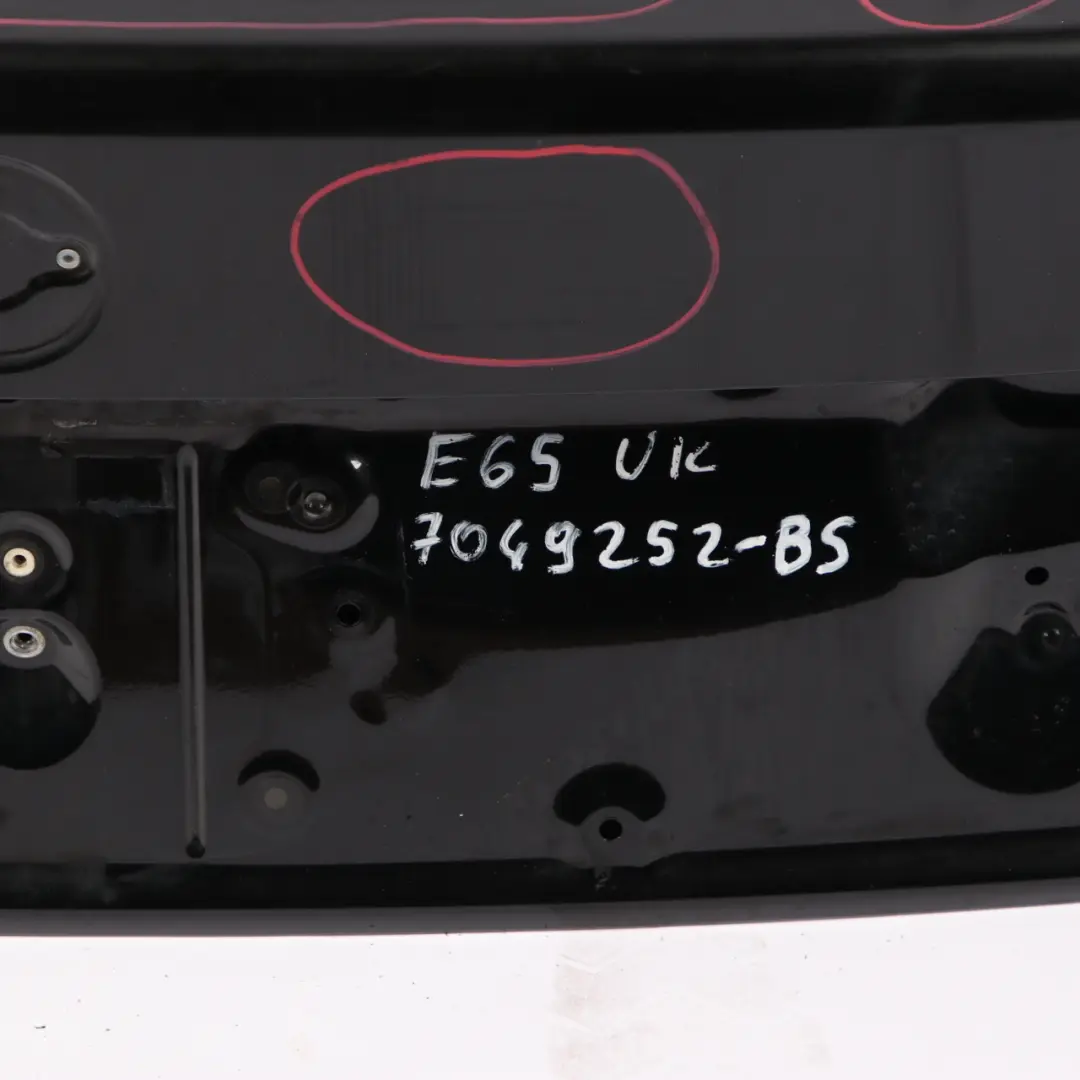 Boot Trunk Lid Tailgate Black Sapphire Metallic - 475 to BMW 7 E65 E66 E67 with Part number 7049252 BMW 7 E65 E66 E67 Boot Trunk Lid Tailgate Black Sapphire Metallic - 475 - SKU 7049252-BS - Part number 7049252