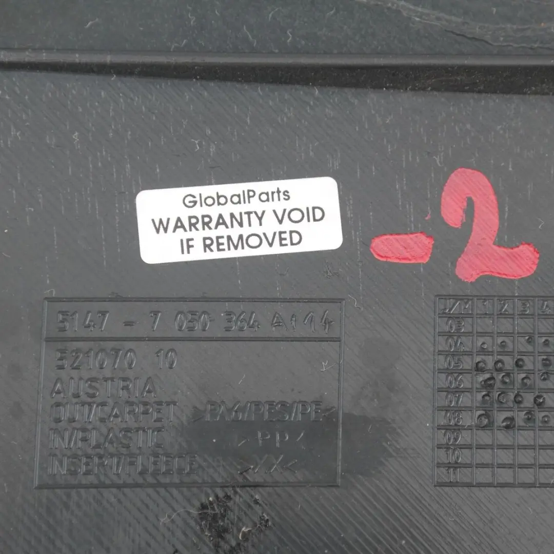 BMW 5 Reihe E61 LCI Verkleidung Gepäckraum rechts CREAMBEIGE Beige - SKU 7050364-2 - Teilenummer 7050364