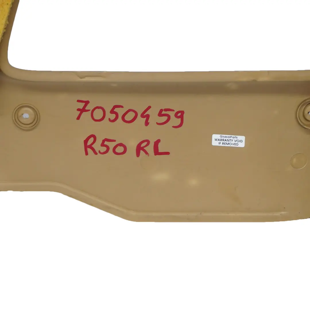 Carenage Lateral Arriere Gauche Cordoba Beige pour Mini Cooper R50 à propos du numéro de pièce 7050459 Mini Cooper R50 Carenage Lateral Arriere Gauche Cordoba Beige - SKU 7050459 - Numéro de pièce 7050459