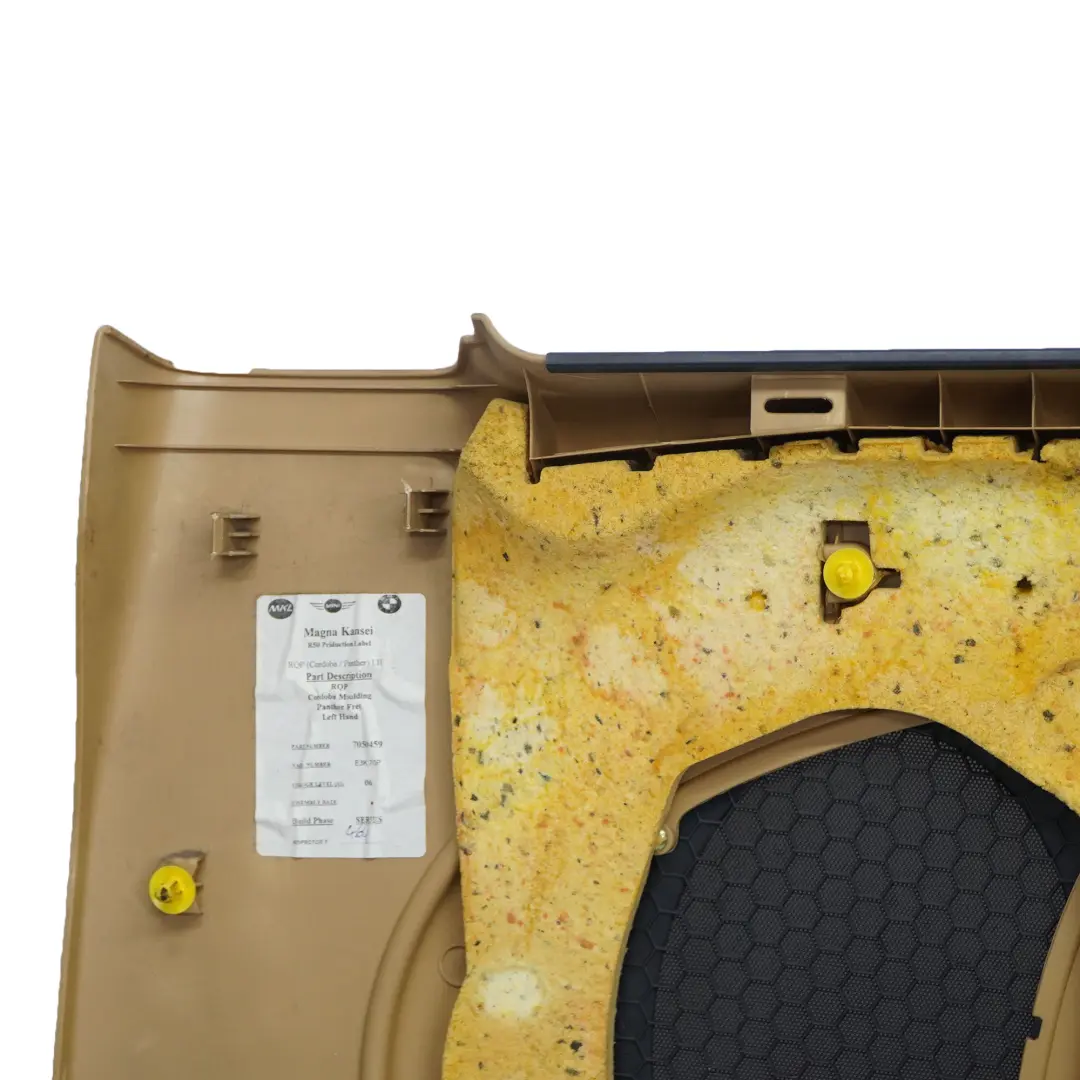 Trasero Izquierdo Lateral Embellecedor Panel Lateral Cordoba Beige para Mini R50 R53 con número de pieza 7050459 Mini R50 R53 Trasero Izquierdo Lateral Embellecedor Panel Lateral Cordoba Beige - SKU 7050459 - Número de pieza 7050459