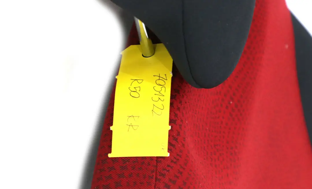 Back Seat Right O/S Cloth Backrest Fabric Kaleido Tartan Red to BMW Mini R50 Rear with Part number 7051322 BMW Mini R50 Rear Back Seat Right O/S Cloth Backrest Fabric Kaleido Tartan Red - SKU 7051322 - Part number 7051322