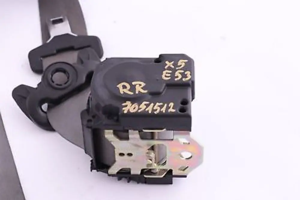 Upper Belt With Force Limiter Rear Right O/S Grau Grey to BMW X5 Series E53 with Part number 7051512 BMW X5 Series E53 Upper Belt With Force Limiter Rear Right O/S Grau Grey - SKU 7051512 - Part number 7051512