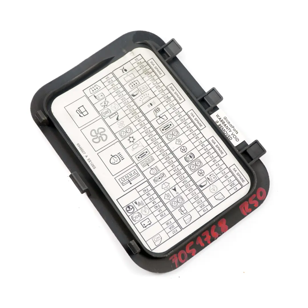 Abdeckung Seit Liche Beschriftung Sicherungs Kasten Silber für Mini R50 mit Teilenummer 7051768 Mini R50 Abdeckung Seit Liche Beschriftung Sicherungs Kasten Silber - SKU 7051768 - Teilenummer 7051768