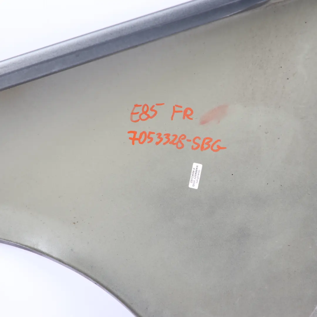 Side Wing Front Right O/S Fender Panel Silbergrau Grey Metallic - A08 to BMW Z4 E85 with Part number 7053328 BMW Z4 E85 Side Wing Front Right O/S Fender Panel Silbergrau Grey Metallic - A08 - SKU 7053328-SBG - Part number 7053328