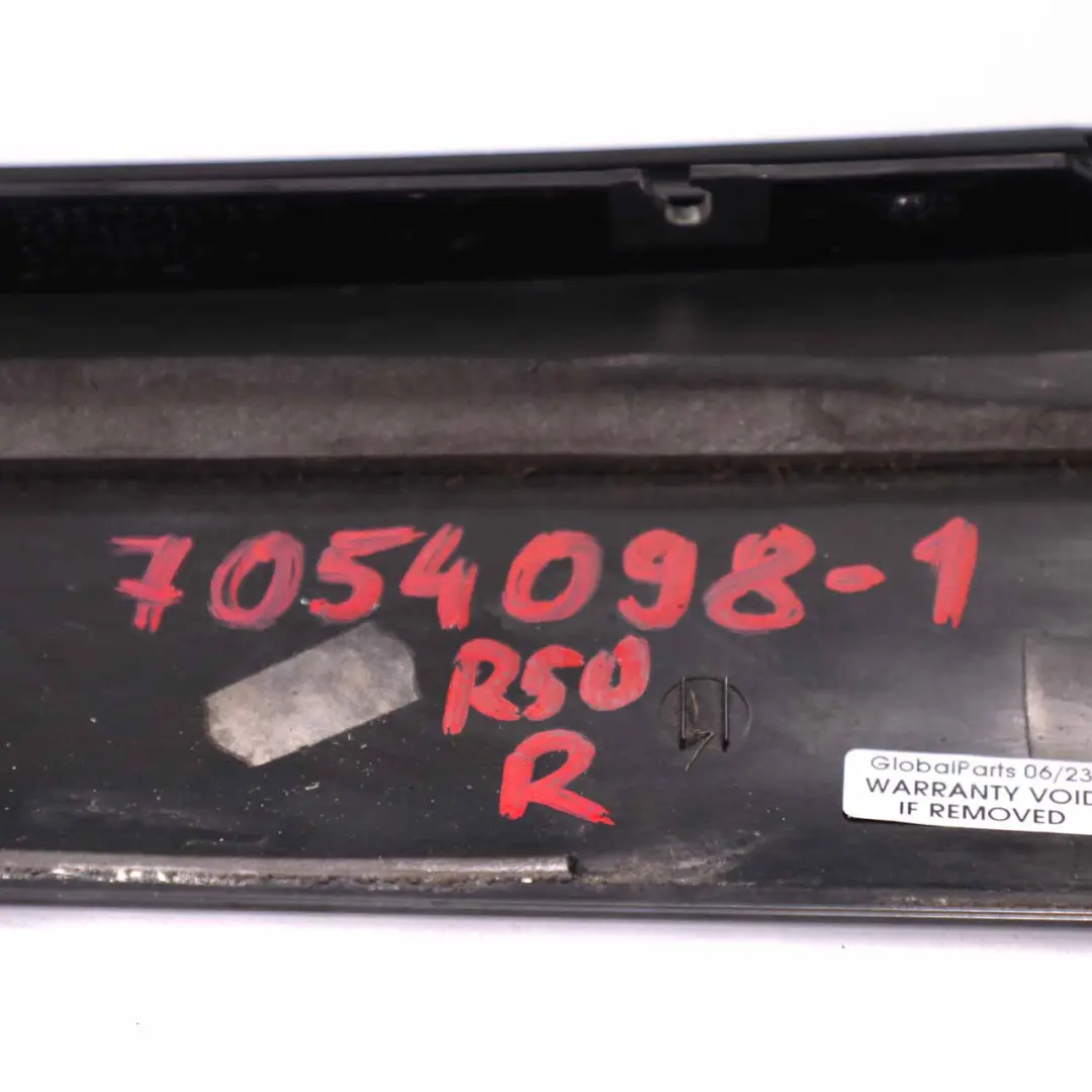 Mini R50 R53 Fenêtre Couvercle colonne A droite Glanzschwarz Black Gloss - SKU 7054098-1 - Numéro de pièce 7054098