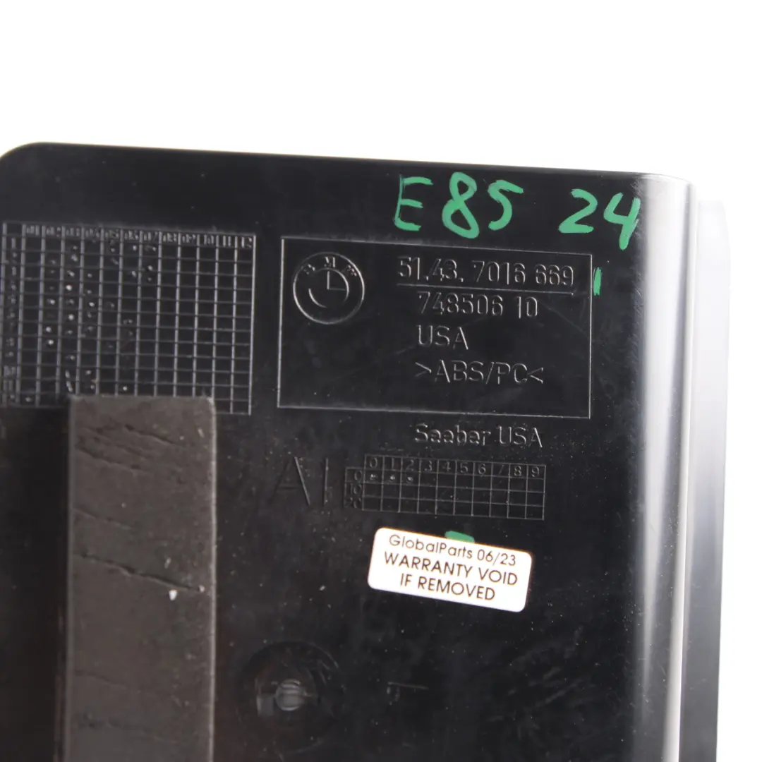 Panel Insert Cover Left N/S Black 7016669 to BMW Z4 E85 Rear with Part number 7055303 BMW Z4 E85 Rear Panel Insert Cover Left N/S Black 7016669 - SKU 7055303-3 - Part number 7055303