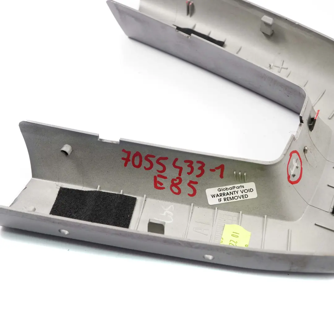 BMW Z4 E85 Rivestimento Roll Bar Sinistro Grigio Argento 7043835 - SKU 7055433-1 - Numero di parte 7055433