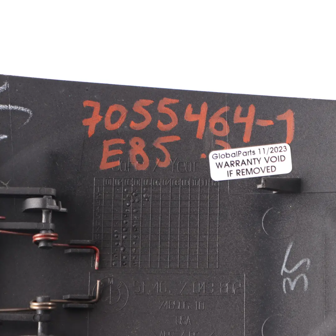 BMW Z4 E85 Centre Middle Console Rear Trim Panel Cover Black 7043802 - SKU 7055464-1 - Part number 7055464