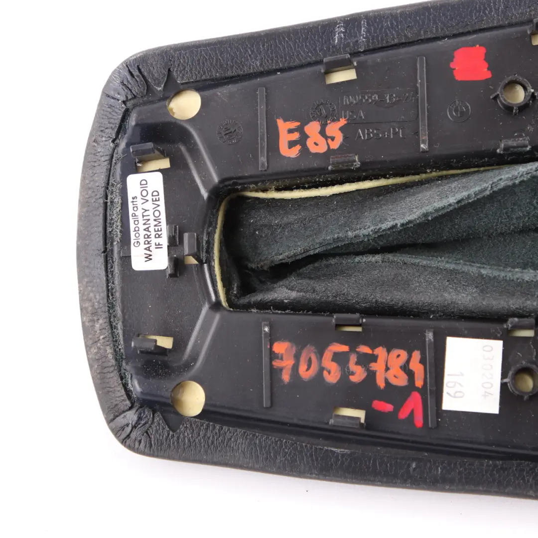 Handbrake Lever BMW Z4 E85 E86 Cover Black Leather to with Part number 7055784 Handbrake Lever BMW Z4 E85 E86 Cover Black Leather - SKU 7055784-1 - Part number 7055784