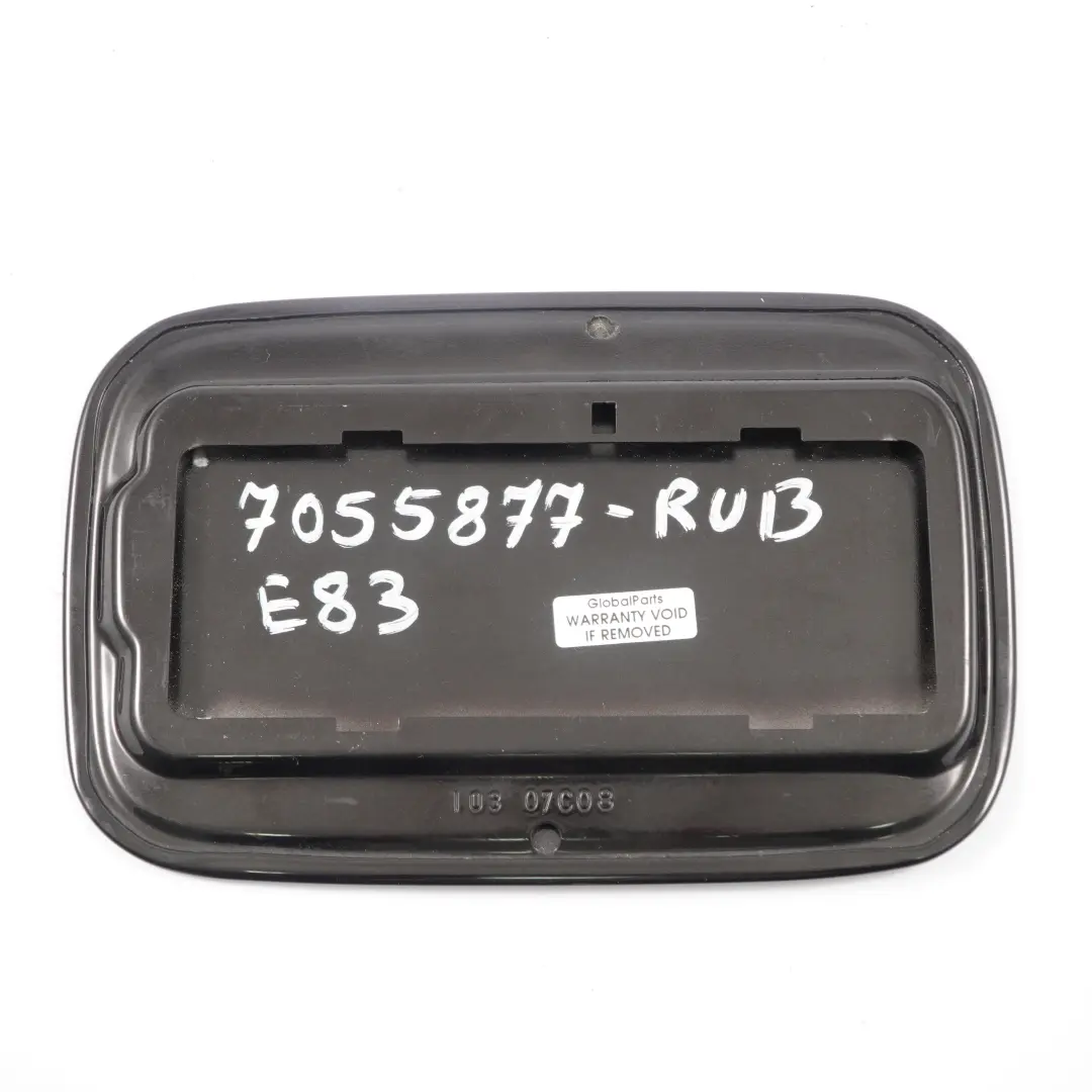 BMW X3 E83 LCI Fuel Filler Fill in Flap Cover Rubinschwarz Ruby Black S23 - SKU 7055877-RUB - Part number 7055877