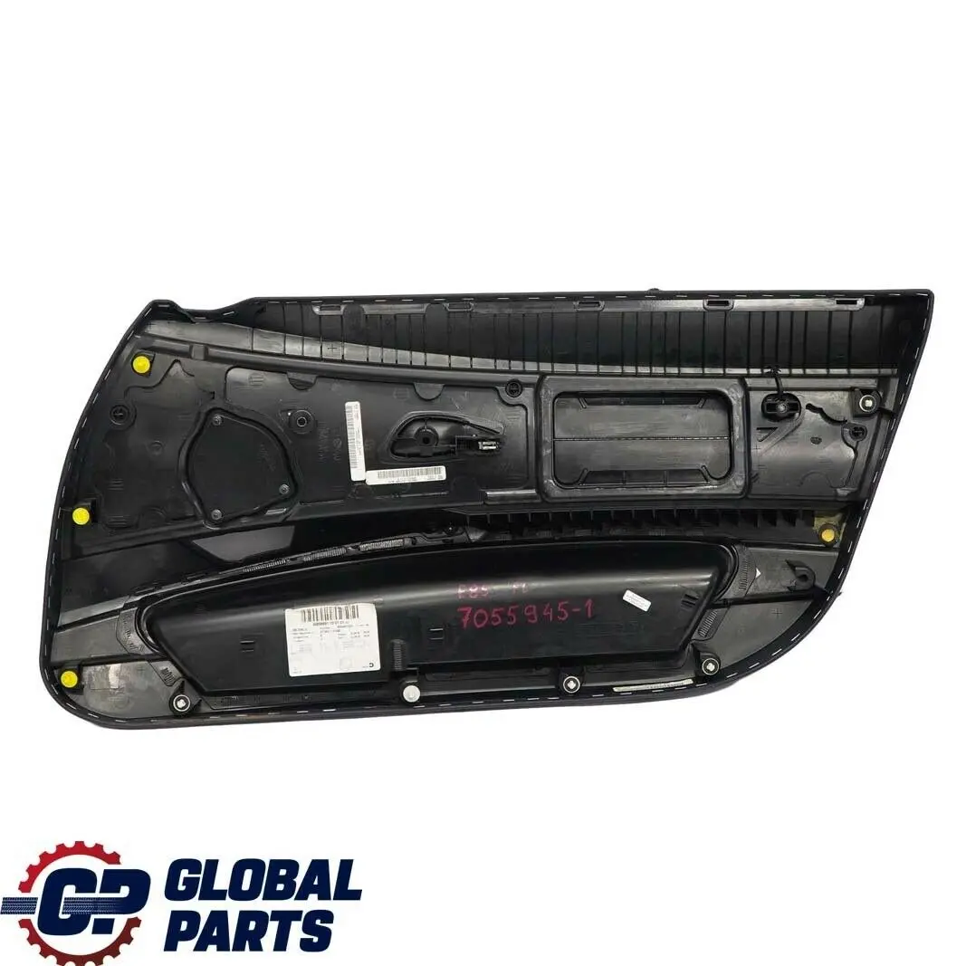 Panneau de garniture en cuir noir de la carte de porte avant gauche pour BMW E85 E86 à propos du numéro de pièce 7055945 BMW E85 E86 Panneau de garniture en cuir noir de la carte de porte avant gauche - SKU 7055945 - Numéro de pièce 7055945