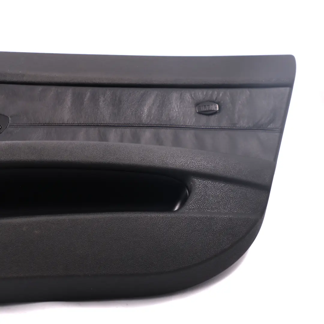 Front Right O/S Door Card Lining Leather Black Trim Panel to BMW Z4 E85 E86 with Part number 7055946 BMW Z4 E85 E86 Front Right O/S Door Card Lining Leather Black Trim Panel - SKU 7055946 - Part number 7055946
