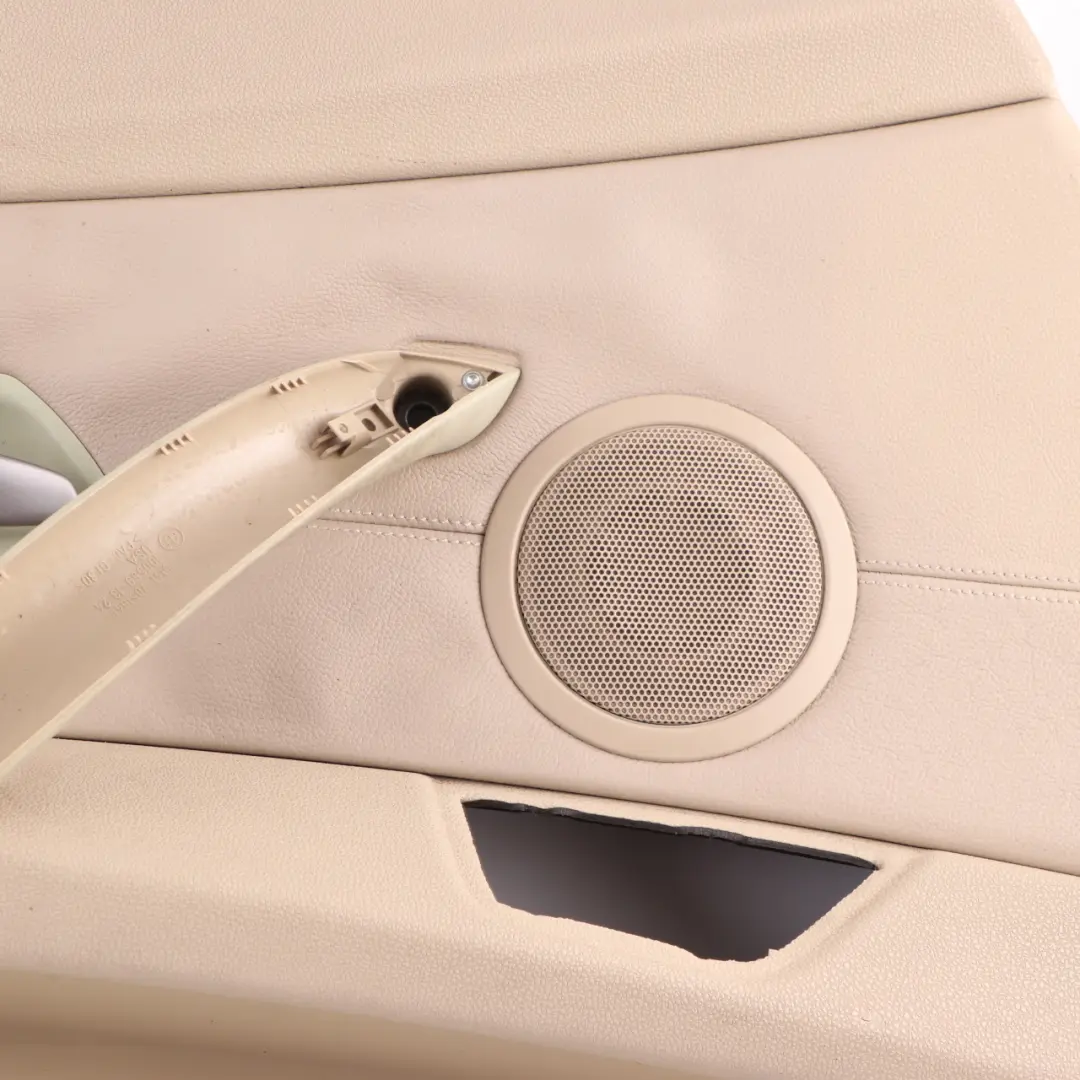 Tarjeta de Puerta Delantera Izquierda Cubierta Cuero Oregon Beige para BMW E85 E86 con número de pieza 7055949 BMW E85 E86 Tarjeta de Puerta Delantera Izquierda Cubierta Cuero Oregon Beige - SKU 7055949-1 - Número de pieza 7055949