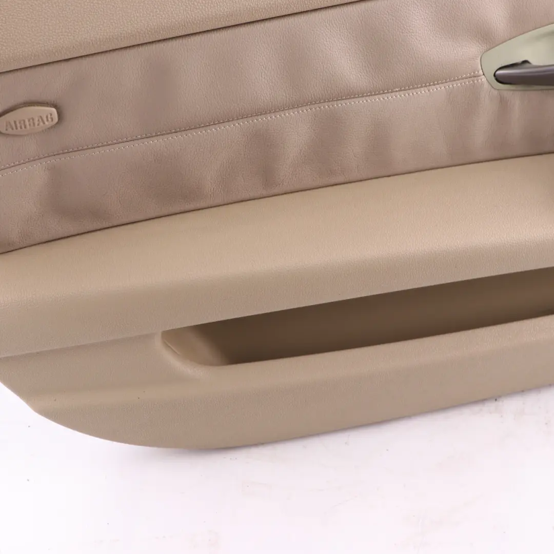 Door Card Front Left Trim Panel Cover Leather Oregon Beige to BMW E85 E86 with Part number 7055949 BMW E85 E86 Door Card Front Left Trim Panel Cover Leather Oregon Beige - SKU 7055949-1 - Part number 7055949