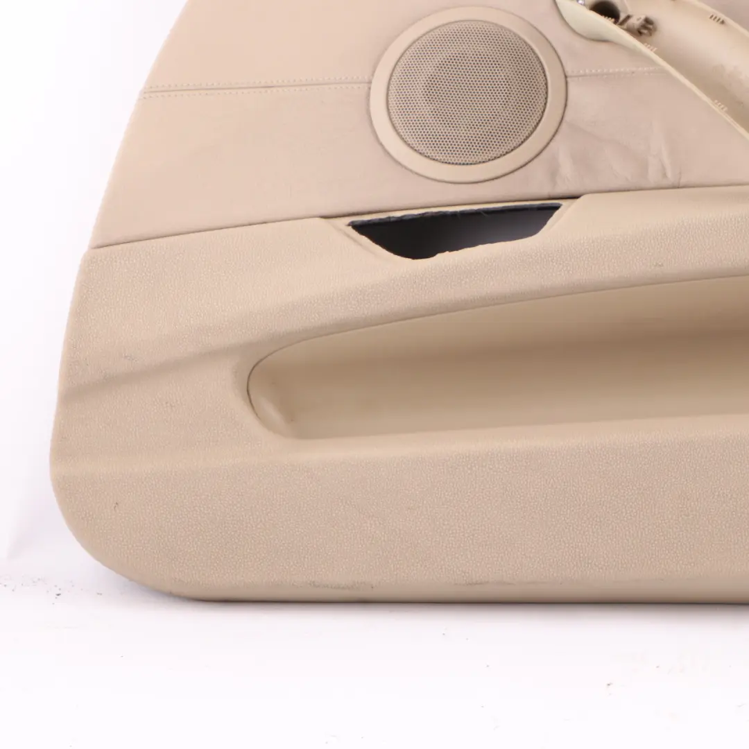 Tarjeta de Puerta Delantera Derecha Forro Cuero Oregon Beige para BMW Z4 E85 E86 con número de pieza 7055950 BMW Z4 E85 E86 Tarjeta de Puerta Delantera Derecha Forro Cuero Oregon Beige - SKU 7055950-1 - Número de pieza 7055950
