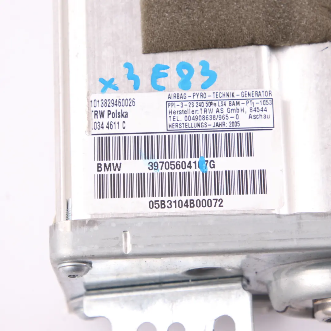 Airbag Delantero Lado Pasajero para BMW X3 E83 con número de pieza 7056041 BMW X3 E83 Airbag Delantero Lado Pasajero - SKU 7056041 - Número de pieza 7056041