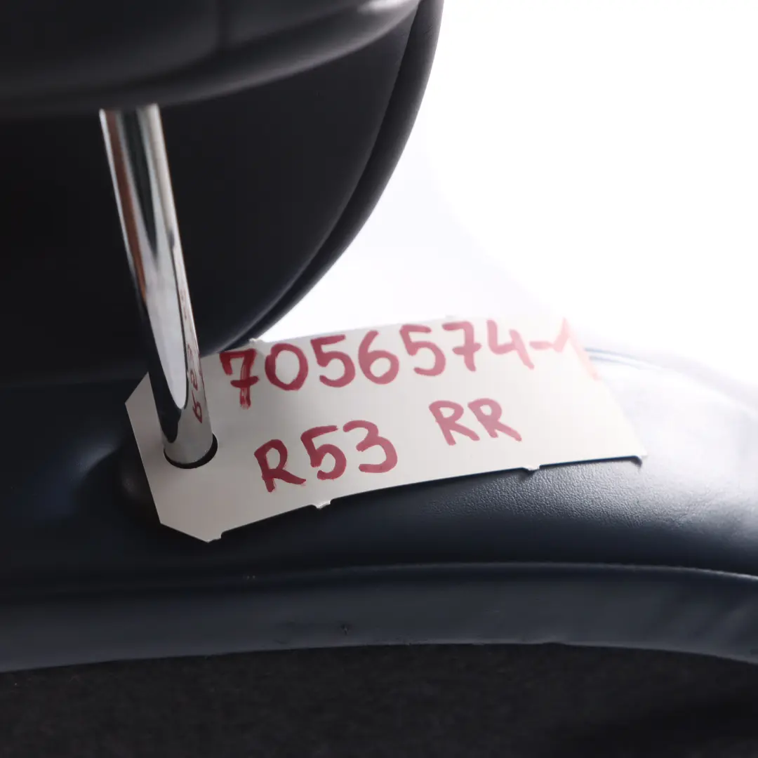 Right O/S Backrest Leather Gravity Lapis Blue to Mini R53 Cooper S Rear Seat with Part number 7056574 Mini R53 Cooper S Rear Seat Right O/S Backrest Leather Gravity Lapis Blue - SKU 7056574-1 - Part number 7056574