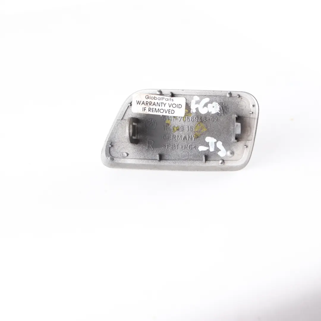 Front Bumper Headligh Flap Cover Right O/S Titansilber Silver to BMW E60 with Part number 7056946 BMW E60 Front Bumper Headligh Flap Cover Right O/S Titansilber Silver - SKU 7056946-TS1 - Part number 7056946