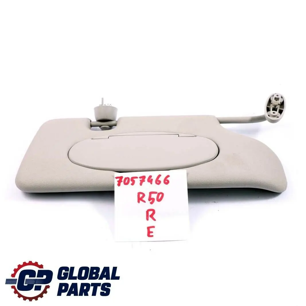 Specchio Visiera Parasole Destra Orizzonte Grigio Apribile per Mini Cooper R50 R53 con numero di parte 7057466 Mini Cooper R50 R53 Specchio Visiera Parasole Destra Orizzonte Grigio Apribile - SKU 7057466 - Numero di parte 7057466