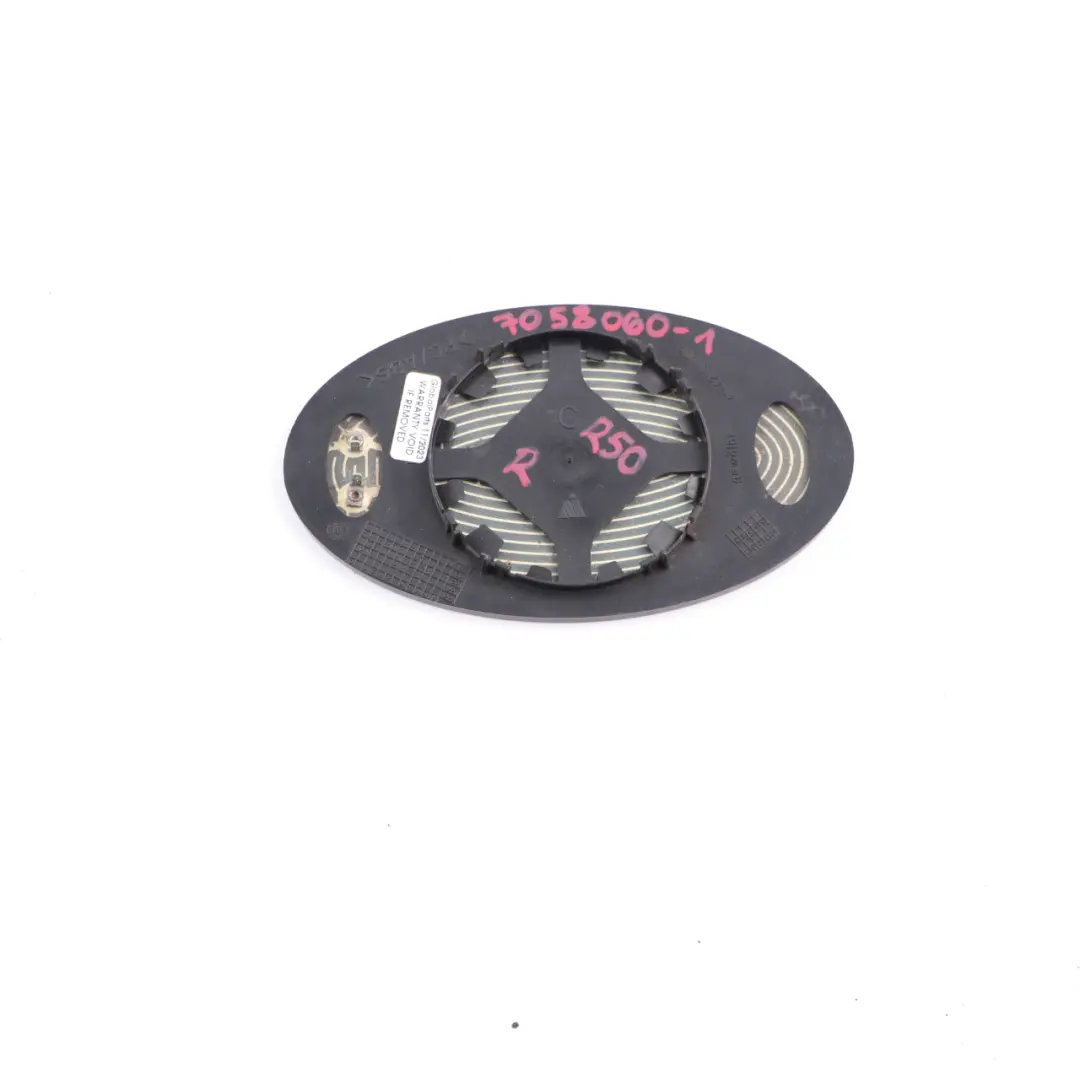  Wing Mirror Glass Mini Cooper One R50 R52 R53 Heated Outside Right O/S - SKU 7058060-1 - Part number 7058060