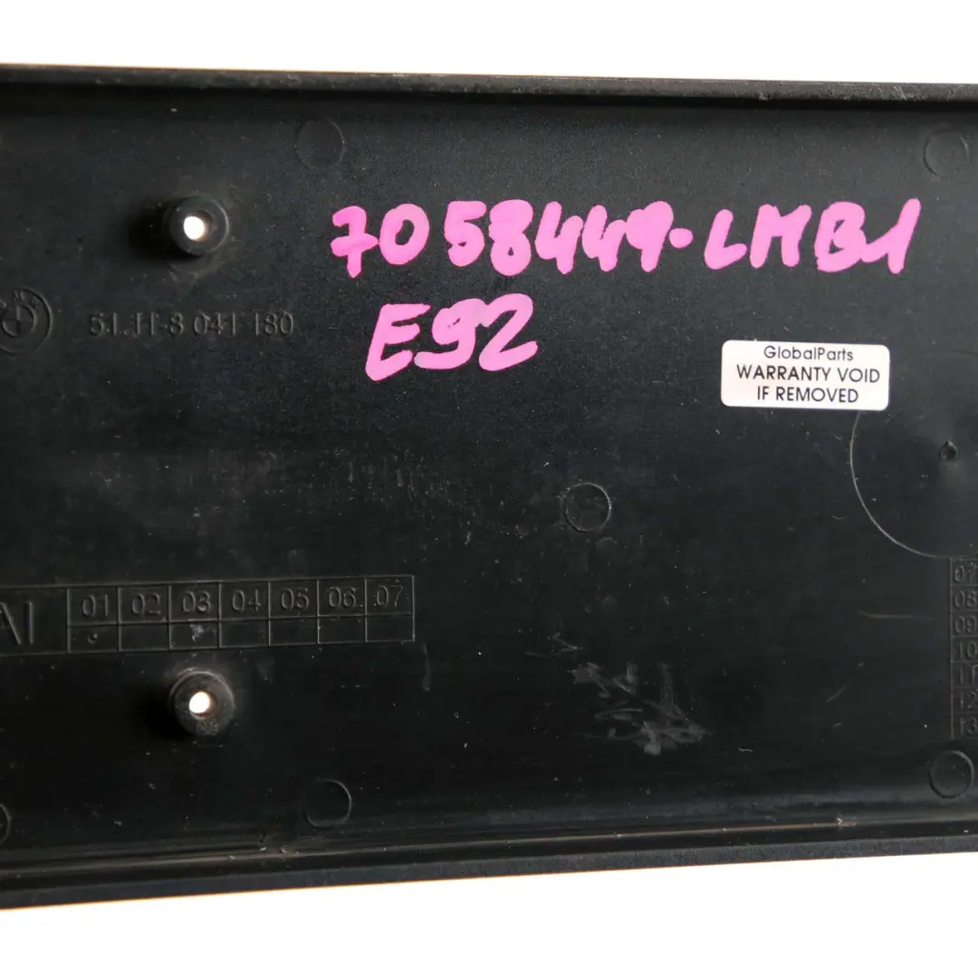 Licence Plate BMW E90 E91 Front Bumper Base Le Mans Blau Blue 381 to with Part number 8041180 Licence Plate BMW E90 E91 Front Bumper Base Le Mans Blau Blue 381 - SKU 7058449-LMB1 - Part number 8041180