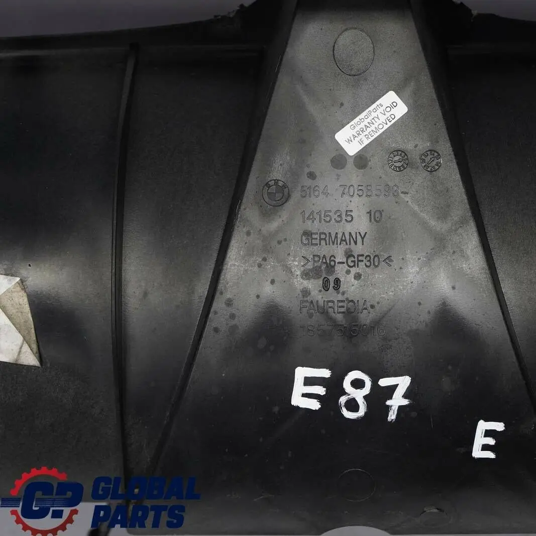 BMW E87 Front Body Slam Panel Cowling Carrier Support 7058450 - SKU 7058593 - Número de pieza 7058593