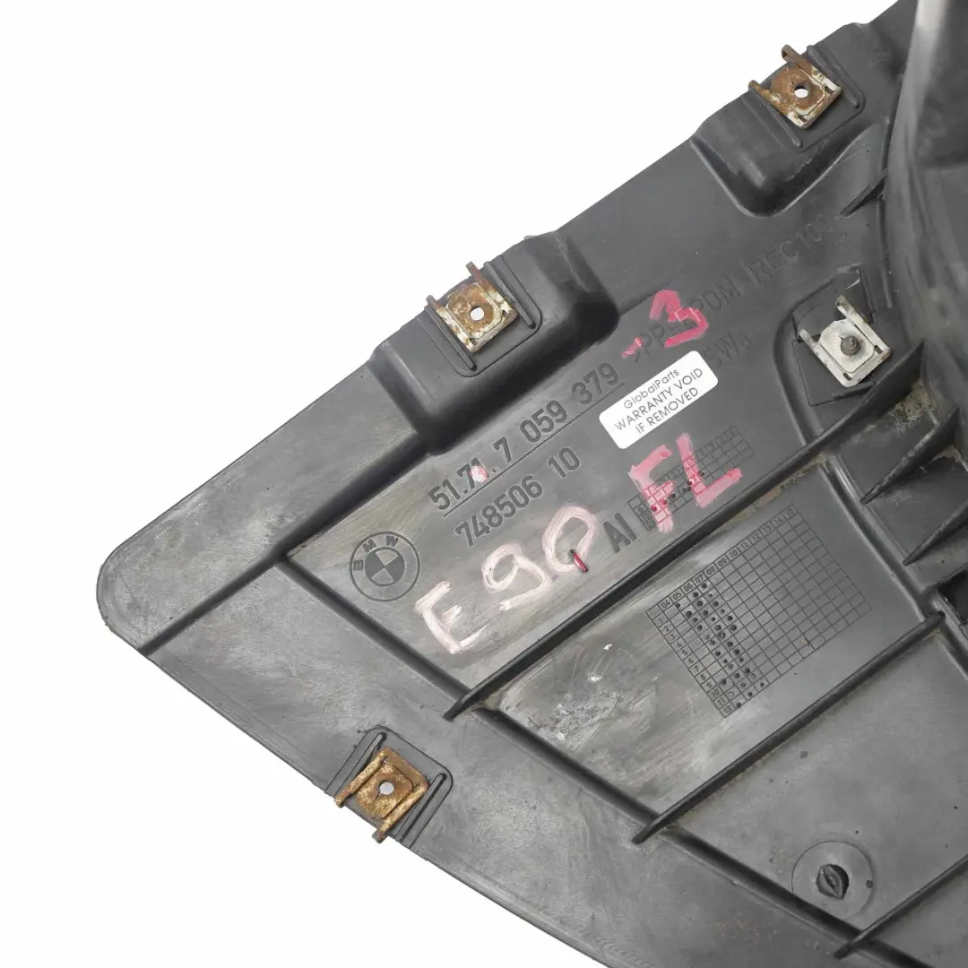 Tapa Paso De Rueda Carcasa Inferior Izquierda Cubierta para BMW E90 E91 con número de pieza 7059379 BMW E90 E91 Tapa Paso De Rueda Carcasa Inferior Izquierda Cubierta - SKU 7059379-3 - Número de pieza 7059379