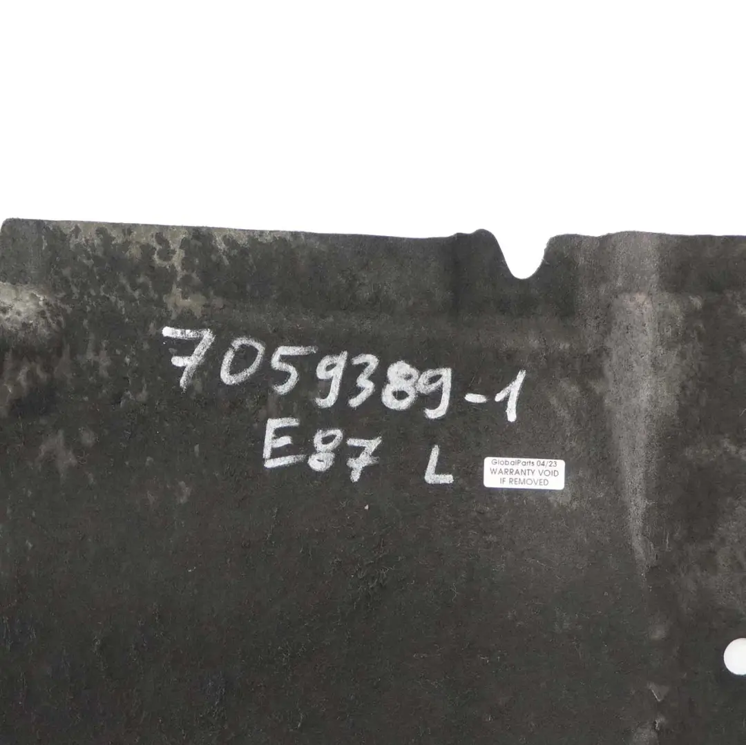 Osłona płyta podwozia lewa do BMW E81 E82 E87 o numerze 7059389 BMW E81 E82 E87 Osłona płyta podwozia lewa - SKU 7059389-1 - Numer Części 7059389
