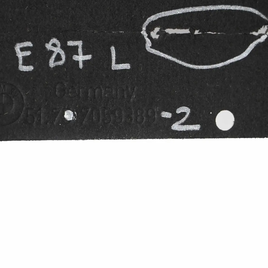 BMW E81 E87 Pannello Sottopavimento Sinistro Protezione Scudo Copriscocca - SKU 7059389-2 - Numero di parte 7059389