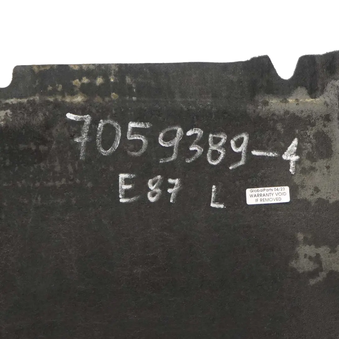 Pannello Sottopavimento Sinistro Protezione Scudo Copriscocca per BMW E81 E87 con numero di parte 7059389 BMW E81 E87 Pannello Sottopavimento Sinistro Protezione Scudo Copriscocca - SKU 7059389-4 - Numero di parte 7059389