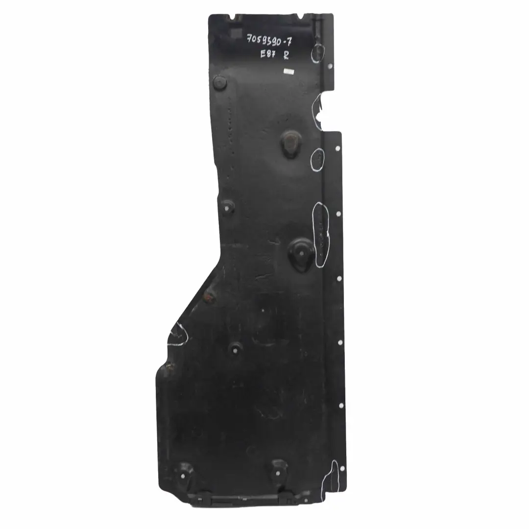 Underbody Underfloor Lateral Shield Cover Right O/S to BMW E81 E82 E87 with Part number 7059390 BMW E81 E82 E87 Underbody Underfloor Lateral Shield Cover Right O/S - SKU 7059390-7 - Part number 7059390