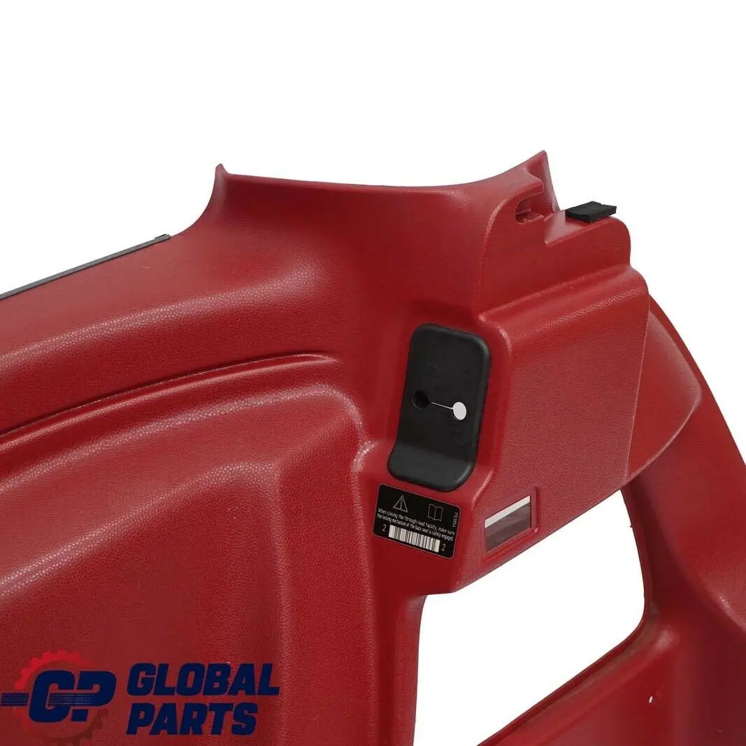 Trasero Derecho O / S Lateral Trim Panel Lateral Tartan Rojo para Mini Cooper R50 R53 con número de pieza 7059730 Mini Cooper R50 R53 Trasero Derecho O / S Lateral Trim Panel Lateral Tartan Rojo - SKU 7059730 - Número de pieza 7059730