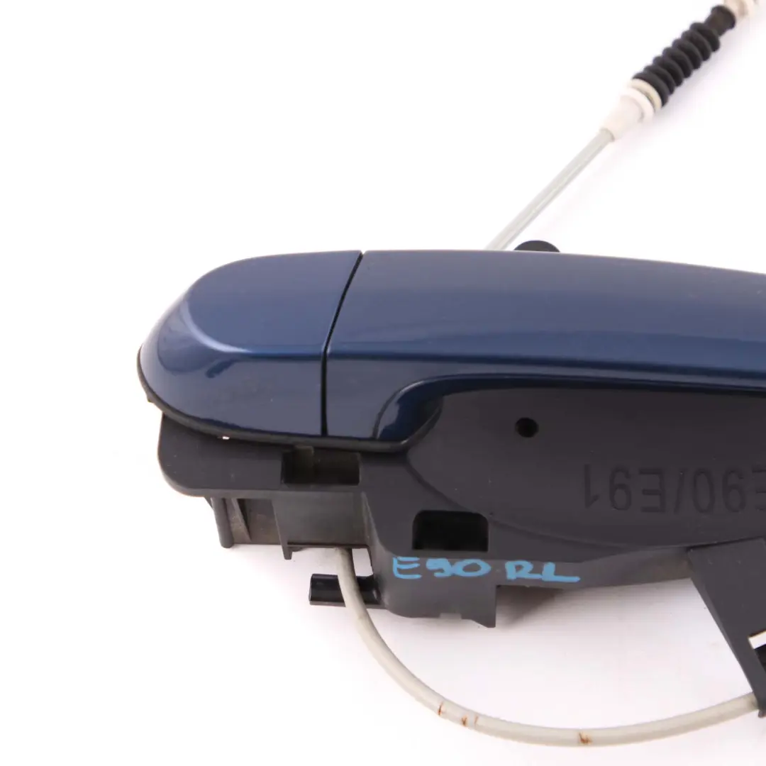 BMW 3 E90 E91 2 Grab Handle Left Door Rear N/S Mysticblau Mystic Blue A07 - SKU 7060299-MYS2 - Part number 7060299