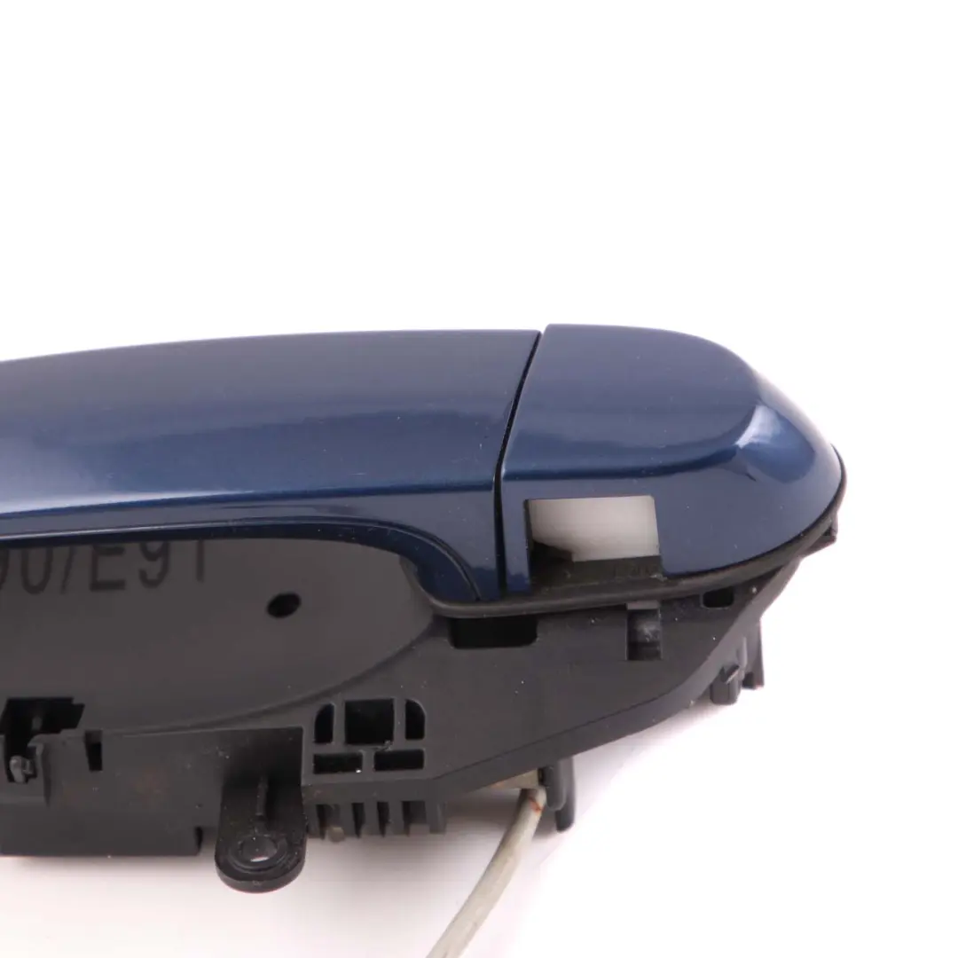 BMW 3 E90 E91 2 Grab Handle Left Door Rear N/S Mysticblau Mystic Blue A07 - SKU 7060299-MYS2 - Part number 7060299