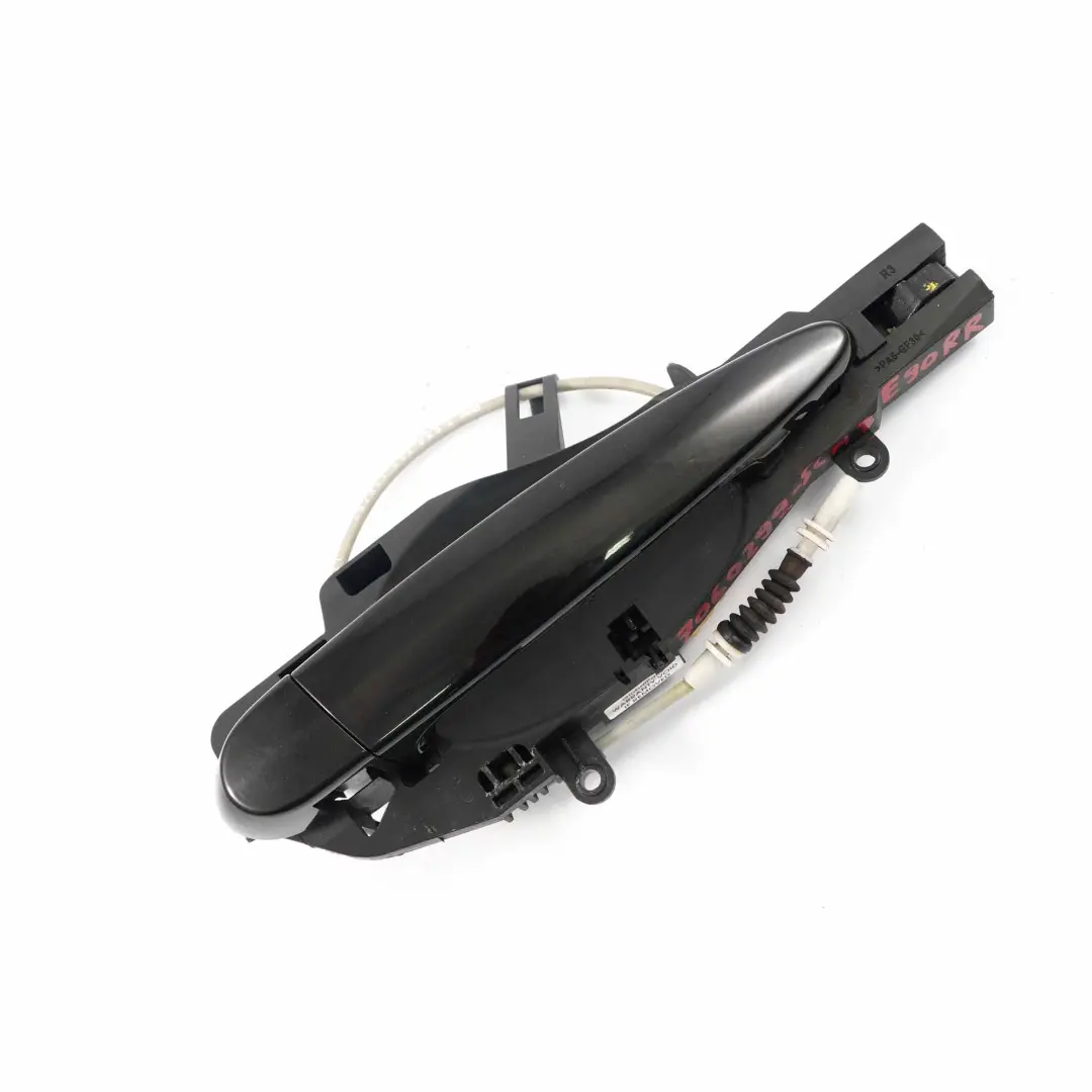  Door Handle BMW E90 E91 Grab Rear Right O/S Schwarz 2 Black 668 - SKU 7060299-SCH3 - Part number 7060299