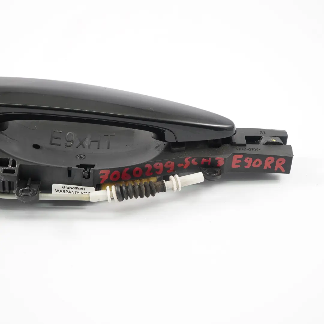  Door Handle BMW E90 E91 Grab Rear Right O/S Schwarz 2 Black 668 - SKU 7060299-SCH3 - Part number 7060299
