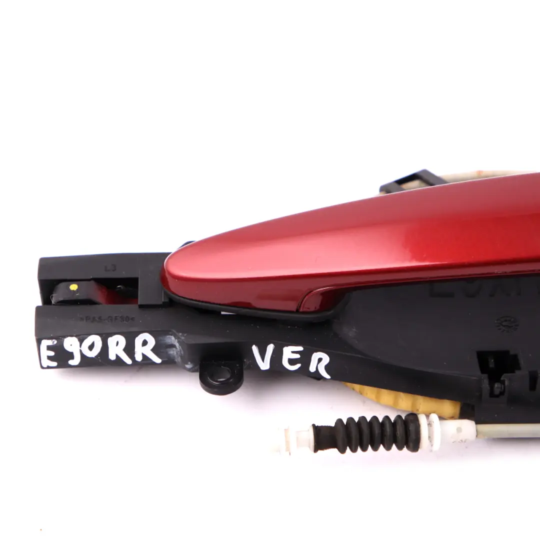 Complete Rear Left Grab Handle N/S Vermillion Red Metallic A82 to BMW 3 E90 E91 with Part number 7060299 BMW 3 E90 E91 Complete Rear Left Grab Handle N/S Vermillion Red Metallic A82 - SKU 7060299-VER1 - Part number 7060299