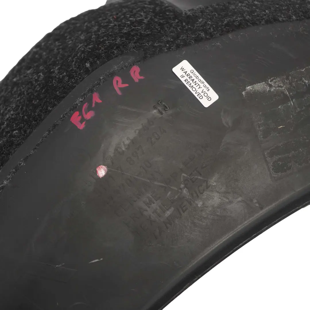 Arch Housing Splash Guard Rear Right O/S to BMW E61 Touring Cover Wheel with Part number 7061246 BMW E61 Touring Cover Wheel Arch Housing Splash Guard Rear Right O/S - SKU 7061246 - Part number 7061246