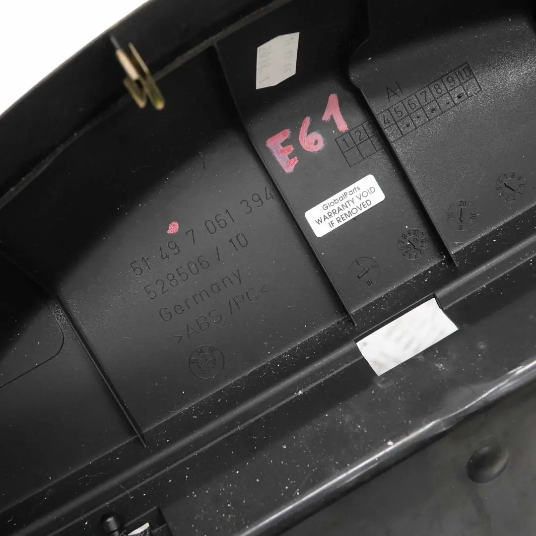 BMW 5 E61 Touring Boot Liner Tapa del maletero Tailgate Cover Trim Negro - SKU 7061394 - Número de pieza 7061394