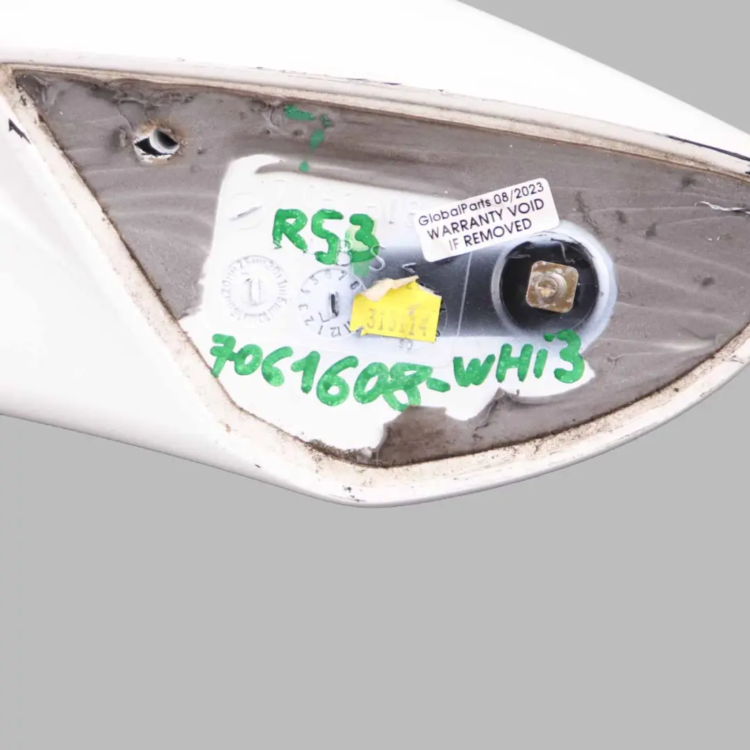 Spoiler Mini Cooper S R53 Boot Tailgate Trim Panel White to Rear with Part number 7061608 Rear Spoiler Mini Cooper S R53 Boot Tailgate Trim Panel White - SKU 7061608-WHI3 - Part number 7061608